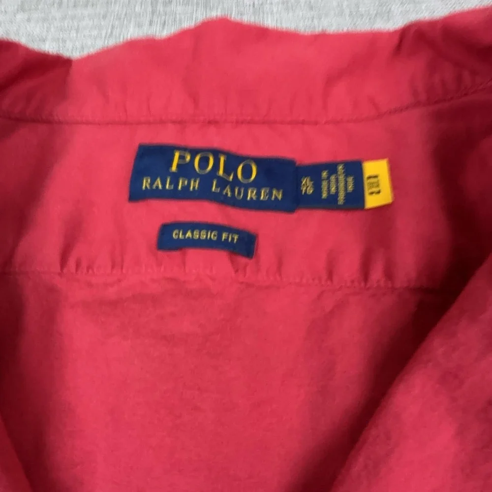 Polo Ralph Lauren Shirt Mens XL Red Short Sleeve Button Up Classic Fit